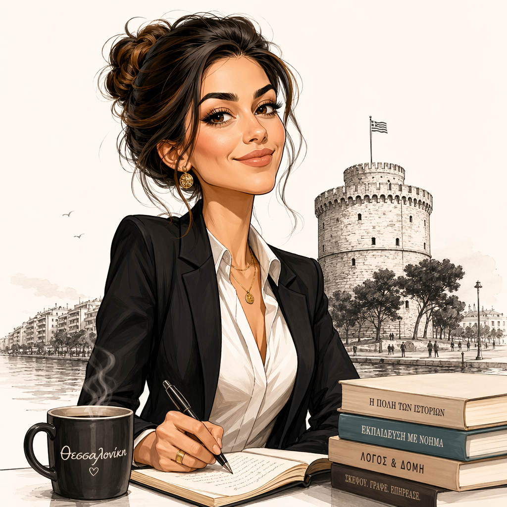 Niki Pappa caricature