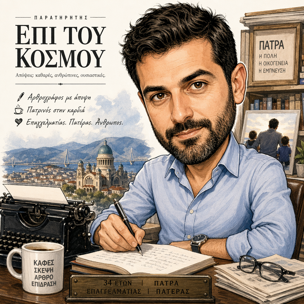 Nikos Mavridis caricature