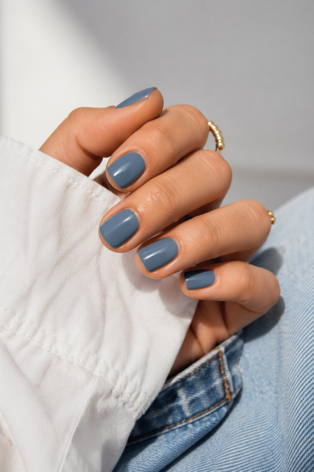 Blue Denim Nails: The Unexpected Spring 2025 Manicure Colour image 1