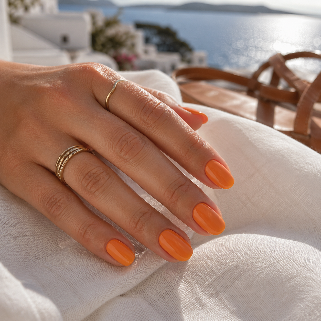 The Greek Island Manicure Palette for June 2025: Orange, Caramel, Pistachio and Milky White image 2