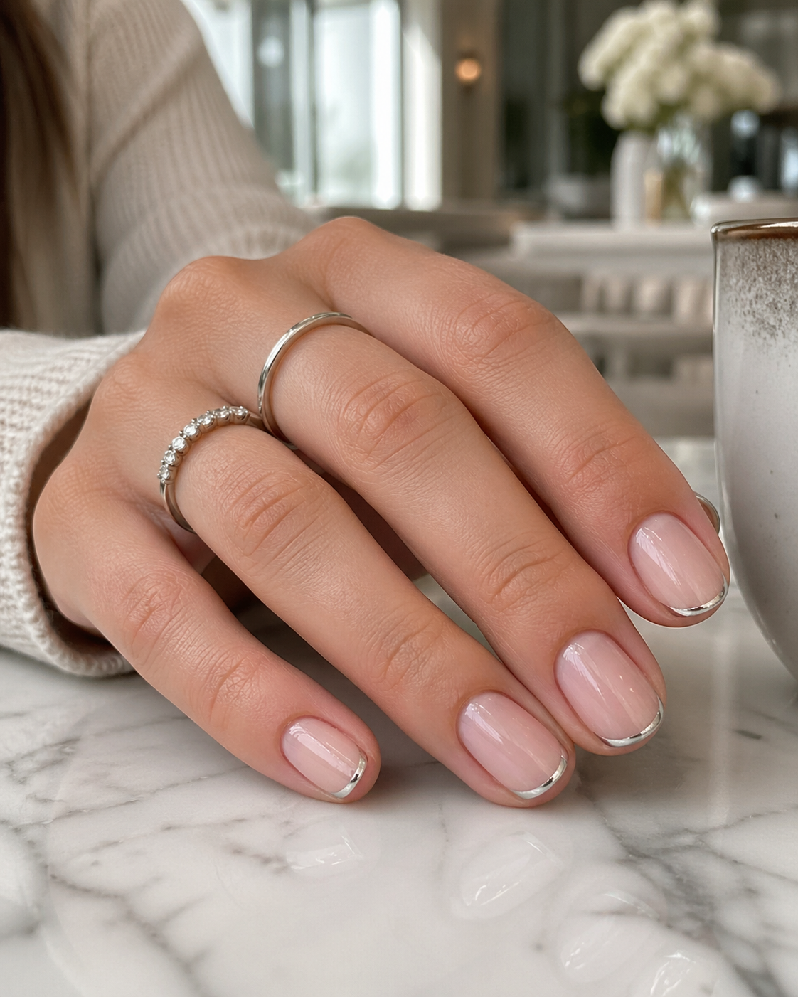 Micro French Nails Replace Heavy Nail Art image 1