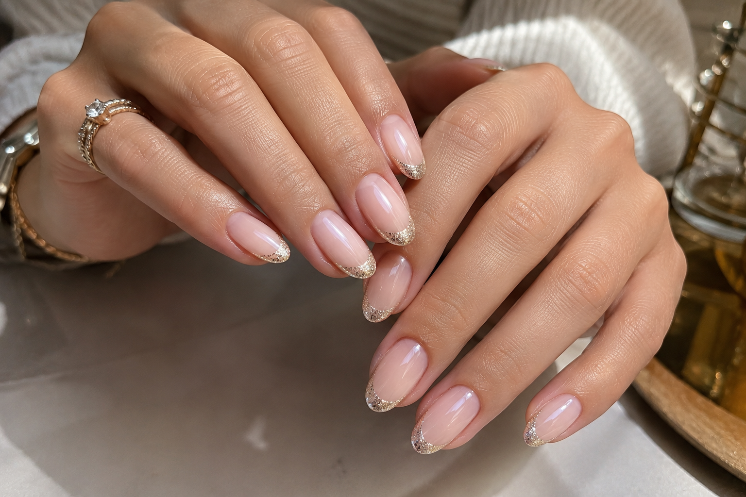 Glitter French Manicure: The Elegant Sparkle That Never Tries Too Hard