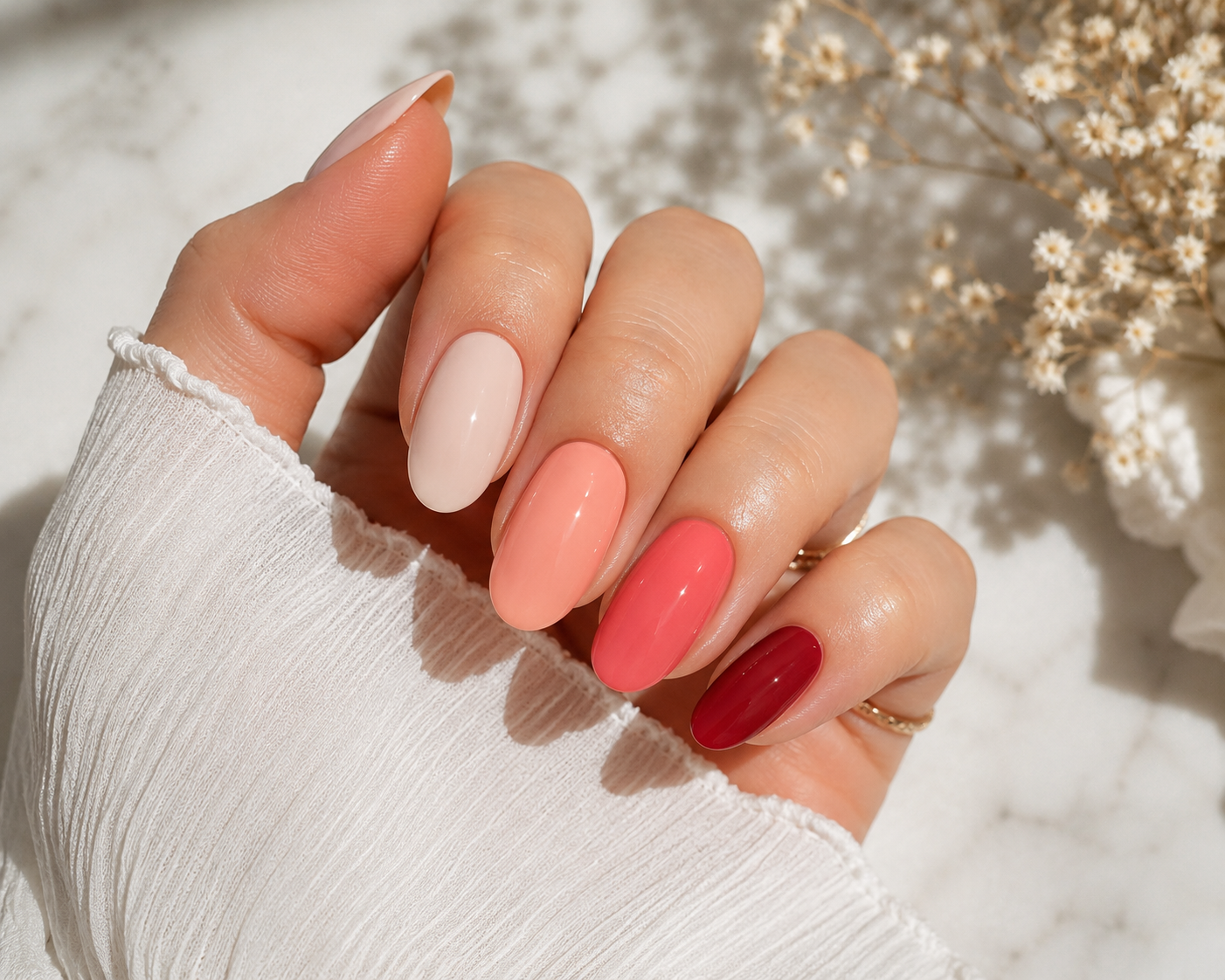 Horizontal Gradient Nails: The Rainbow That Grows Across Your Hand