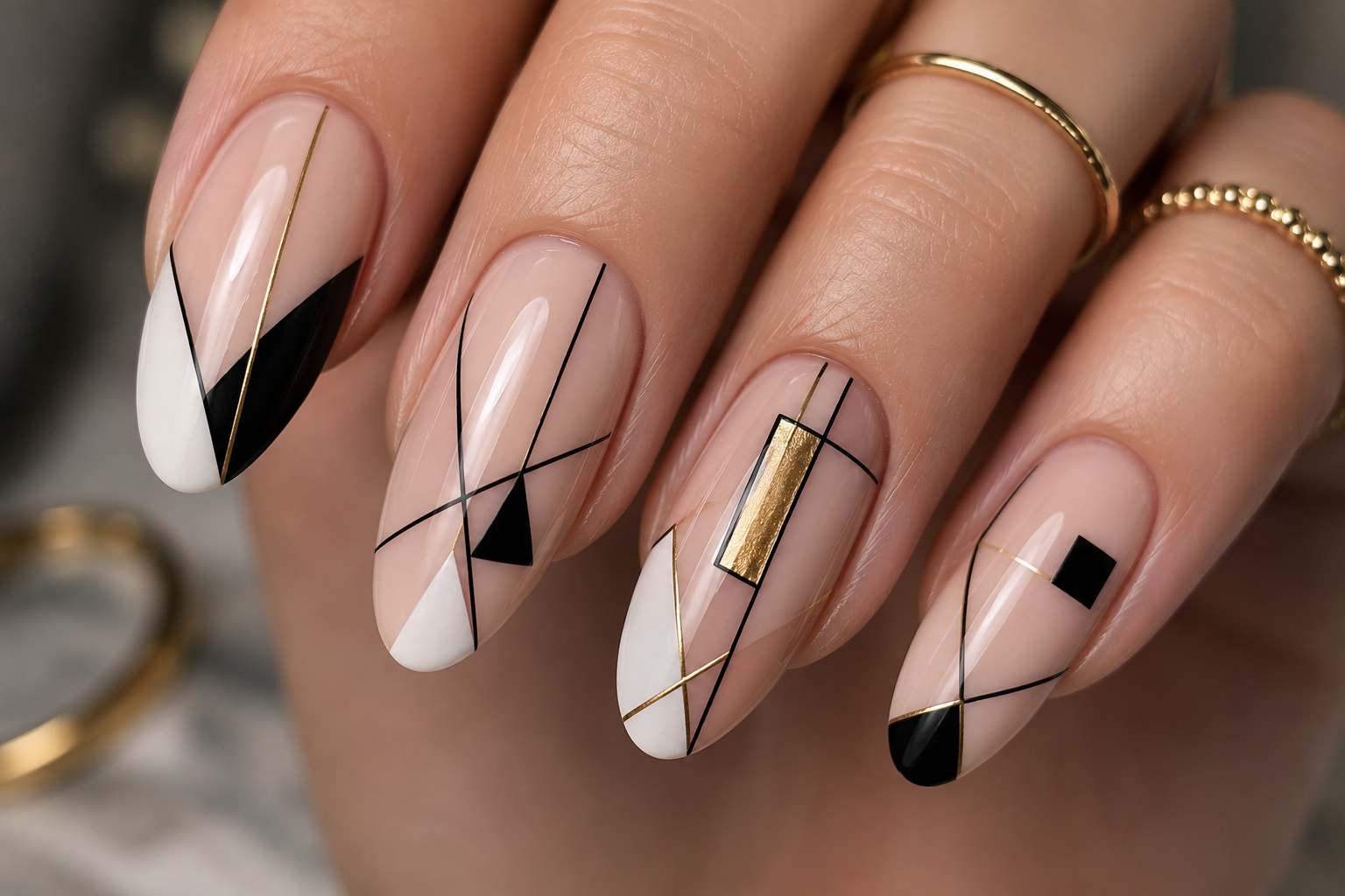 Geometric Lines: The Nail Art That Says "I'm Organised"... Even If My Handbag Says Otherwise!
