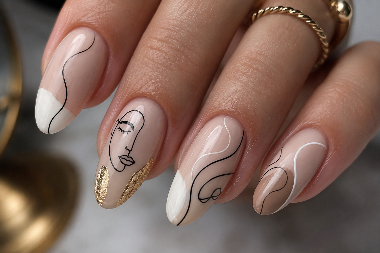 Abstract Line Art Nails: Quiet Confidence for Women Who Let Their Style Speak First
